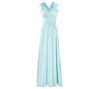Gyios dress Women Multiway Wrap Maxi Dress Bandage Long Dress Party Bridesmaids Robe Longue Femme-light Blue-s