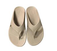 Gyios Flip Flop Men Unisex Recovery Flops, Lightweight Eva Pu Construction, Non-slip Indoor & Outdoor Beach Slides, Women-khaki-41