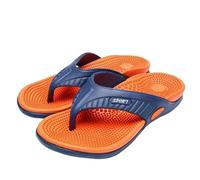 Gyios Flip Flops Men Men's Lightweight Eva Sandals With Massage Sole Options Large Size Slip-on Slippers For Beach Daily Home Outdoor Use-orange-45
