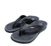 Gyios Flip Flops Men Men's Lightweight Eva Sandals With Massage Sole Options Large Size Slip-on Slippers For Beach Daily Home Outdoor Use-black-45
