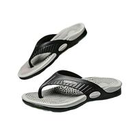 Gyios Flip Flops Men Men's Lightweight Eva Sandals With Massage Sole Options Large Size Slip-on Slippers For Beach Daily Home Outdoor Use-gray-45