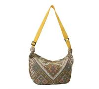 Gyios handbags for women Female Large-capacity Shoulder Bags Students Canvas National Style Underarm Messenger Bag-yellow