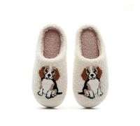 Gyios Memory Foam Slippers Beagle Cotton Women's Home Indoor Winter Warm Fur Men's Couple Cute Pet Dog Slippers-cotton Slippers-beagle-40-41