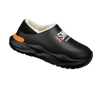 Gyios Memory Foam Slippers Men Shoes Winter Warm Lining Indoor Cotton Concise Platform Outdoor Kitchen House Waterproof Slippers-997-black-42-43