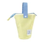 Gyios Pencil case Blue Gingham Large Capacity Case, Zipper Fabric Pen Pouch, Portable Desk Organizer for School,ravel Supplies Storage-Yellow