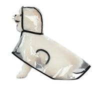 Gyios Poncho Pet Dog Raincoat Waterproof Pet Clothes Hooded Rain Jacket For Small Medium Dogs Transparent Plastic Puppy Rain Poncho Rainwear-black-m 1 5-2 5kg