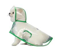 Gyios Poncho Pet Dog Raincoat Waterproof Pet Clothes Hooded Rain Jacket For Small Medium Dogs Transparent Plastic Puppy Rain Poncho Rainwear-green-m 1 5-2 5kg