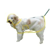 Gyios Poncho Pet Supplies Dog Raincoat Waterproof New Transparent Plastic Fashion Poncho Personalized Color Edge Costumes For Large Dogs-yellow-4xl