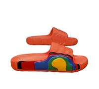 Gyios Sandals Men Unisex Color Block Eva Slides, Thick Soft Anti-slip Open Toe Slippers For Indoor Outdoor Summer Beach Daily Wear-orange-29 30