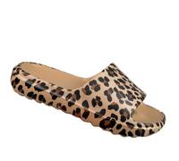 Gyios Sandals Men Unisex Leopard Print Eva Slides, 5cm Thick Anti-slip Soft Open Toe Casual Slippers For Indoor Outdoor Summer Daily Wear-brown-46 47