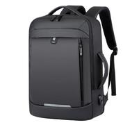 Gyios school backpack Expandable Business Laptop For Men, Waterproof Multifunction Notebook Bag, Large Capacity & Travel Rucksack-black Leather