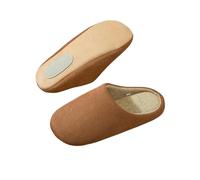 Gyios slippers New Men Light House Soft Home Cotton Slipper Women Winter Indoor Floor Shoes Couples Silence Slides Bedroom Flats-brown-44-45