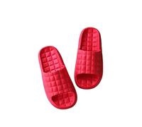 Gyios slippers Summer Women Bathroom Home Non-slip Flip Flops Couple Indoor Soft Skid Proof Sandals Color Men Flat Shoes -red-36-37