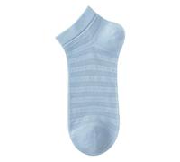Gyios Socks No Show Trainer For Womens 2 Pairs Invisible Ankle Cotton Non-slip Low Cut Casual Women-light Blue