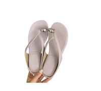 Gyios Summer Slippers Women's Flat Sandals Leather Slip On Flip Flops Beach Casual Walking Dressy Slide