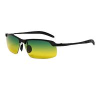 Gyios Sunglasses Mens Photochromic Polarized Driving Glasses Day Night Vision Drivers Eyewear-black Yellow Green,a