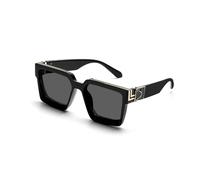 Gyios sunglasses Retro Millionaire Polarized Men Women Uv400 Luxury Square Designer Outdoor Driving Shades-big Gold Black-ships Within 24h