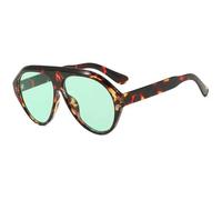 Gyios Sunglasses Uv400 Oversized - Lightweight Trendy Shades For Men & Women, Beach Travel-c15leopard Green
