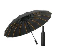 Gyios Umbrella Stormproof Windproof Compact For Men - 288 Reinforced Fibreglass Ribs, Automatic Folding,sun Travel Rain Umbrella-black