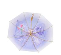 Gyios Umbrella Travel Manual Windy Uv Protection Umbrella-purple