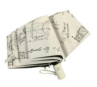Gyios umbrellas for rain Automatic Folding Umbrella With Math Formula Print, Uv Protection Windproof Travel Anti-uv Sun & Compact Umbrellas-automatic White