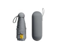 Gyios umbrellas for rain Mini Travel Umbrella, Compact Folding Portable Lightweight Umbrella With Uv Protection Coating, 6-rib Design Sun & Rain-light Grey