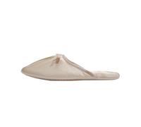 Gyios Women Slippers Fabric Closed Toe Half Summer Home Indoor Gentle Fairy Flat French Style-gold-40-41
