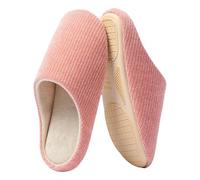Gyios Women Slippers Men's Comfortable Memory Foam Slippers, Casual Slip-on, Warm Indoor Outdoor Shoes, Felt Sandals, Slipper Sizes-red-36 37