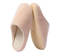 Gyios Women Slippers Men's Comfortable Memory Foam Slippers, Casual Slip-on, Warm Indoor Outdoor Shoes, Felt Sandals, Slipper Sizes-pink-42 43