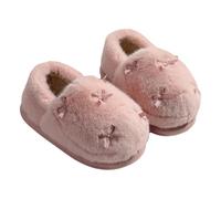 Gyios Women Slippers Plush Cotton For Winter Indoor Thick-soled Wool Slippers-pink B-38-39