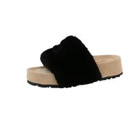 Gyios Women Slippers Thick-soled Furry For Women, Outerwear Autumn And Winter, Fashionable Plush Cotton Slippers-black-thirty-nine
