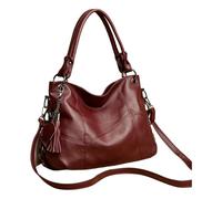Gyios Women's Bags Fashion Woman Shoulder Bag Ladies Tote Shopper Large Handabg Soft Pu Leather Crossbody Bag-wine Red