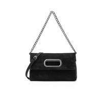 Gyios Women's Bags New Chinese Style Light Luxury Satin Versatile Underarm Folding Bag Niche High-end Chain Messenger Bag-black