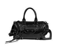 Gyios Women's Bags Purses For Women Small Hobo Shoulder Leather Multi-pocket Tote Bag With Zipper-black