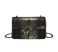 Gyios Women's bags Shoulder Evening Bag For Women - Snake Printed Chain Strap Clutch Small Purse-black