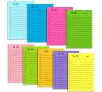 Gyism 9 Pack to Do List Pad, 450 Sheets Colorful Lined Post it Notes Large to Do List Pad Daily Planner Pastel Memo Block Stationery Supplies for School Office Home(3.9x5.9in)