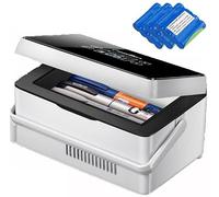 GYJ Insulin Cooler Mini Medication Refrigerator Electric Insulin USB Portable Cooler For Diabetic Medication Storage 0-18 Degrees HY (Size : 3Battery)