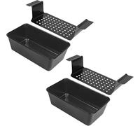 GYJZZW 2 Pack Meatloaf Pan with Drain Tray，Nonstick Baking Loaf Pan for Roasting Meat，Bread，Turkey Meatloaf，Reduce Fat and Keep Healthy (Black)
