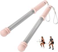 GYJZZW 2 PCS Weighted Cordless Battle Ropes - Adjustable Resistance and Portable Ropeless Battle Ropes with Non Slip Handle - Low-Noise Exercise Rope (Pink)