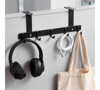 GYJZZW Adjustable Cubicle Hook-fits 0.9'' to 2.3'' Thick Panels, 5 Hooks for Coats, Bags, and More, Universal Coat Hanger for Office Partition Walls Accessories (5 Hooks)