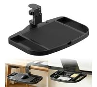 GYJZZW Clamp on Mouse Pad Holder,Under Desk 360° Rotating Tray,Adjustable Space-Saving Desk Accessory for Student Room Dorm Study Table (A1)