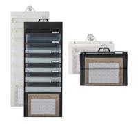 GYJZZW Expanding Wall Accordion File Folder, A4 File Wallet Bag with Hanging 6 Transparent Pockets, Portable and Foldable Files Storage Organizer with 6 Folders for Classrooms Offices (White,black)