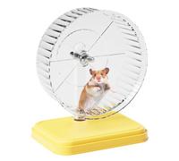 GYJZZW Extra Large 6.7" Exercise Wheel - Super Quiet Metal Frame | Chew-Proof Steel Mesh Running Track - for Adult Rats, Chinchillas, No-Slip Base, Exercise Wheel (Yellow)