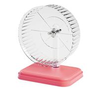 GYJZZW Extra Large 6.7" Exercise Wheel - Super Quiet Metal Frame | Chew-Proof Steel Mesh Running Track - for Adult Rats, Chinchillas, No-Slip Base, Exercise Wheel (Pink)