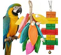GYJZZW Large Parrot Toys,Natural Bird Toys for Chewing Foraging Bird Cage Accessories for Cockatoos,Macaws, African Grey, Amazon Parrots,Conures etc (2 Pcs)