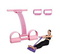 GYJZZW Pedal Resistance Band with Handle, 2026 New Upgrate 8 Tube Exercise Band 3-in-1 Multi-Function for Foot Pedal Pull, Back Stretch & Chest Expand, Portable Latex Fitness (1 * Pink)