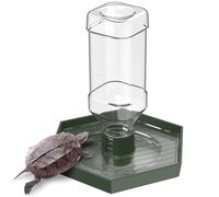 GYJZZW Tortoise Water Dispenser Dish, Snake Bearded Dragon Bowl, Reptile Terrarium Automatic Water Feeder Dispenser for Turtle Gecko Lizard and Chameleon (Large)
