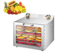 GYKOZY Commercial Food Dehydrator, 8/12 Layers 0-12 Hour Timer, 86℉~194℉ Temperature Control, Fan for Dehydrating Fruits Vegetables Meat Seafood