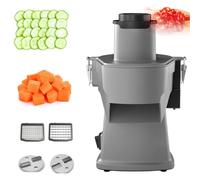 GYKOZY Commercial Food Processor, 200W Kitchen Fruit and Vegetable Cutters Cubes Making Machine, 140r/Min, for Slice/Shred/dice