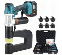 GYKOZY Electric Hole Punch, Metal Hole Puncher High Efficiency Precise Drilling, Electric Hydraulic Hole Puncher With 6punching Dies, with 2x 6.0ah Batteries